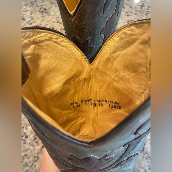 Turquoise and brown corral western Boots size 8 retail $261 - Picture 6 of 8